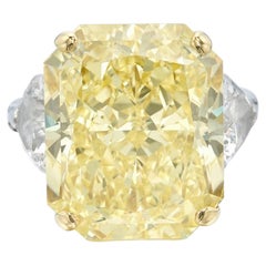 12 carat Radiant  Statement Fancy Yellow -Collector’s Treasure Diamond Ring