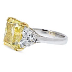 12 Carat Radiant Statement Fancy Yellow Colour-Collector’s Treasure Diamond Ring