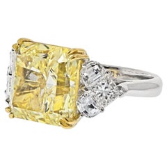 12 Carat Radiant Statement Fancy Yellow Colour-Collector’s Treasure Diamond Ring