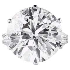 12 Carat Round Brilliant Diamond Ring 18K Gold Unparalleled Brilliance