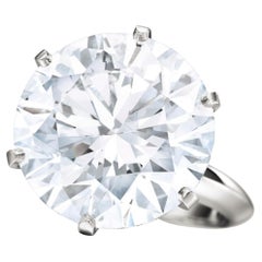 12 Carat Round Brilliant Statement Brilliant White / D color VVS Diamond Ring