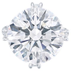 12 Carat Round Brilliant Statement Type IIa  / D color FL/IF Diamond Ring