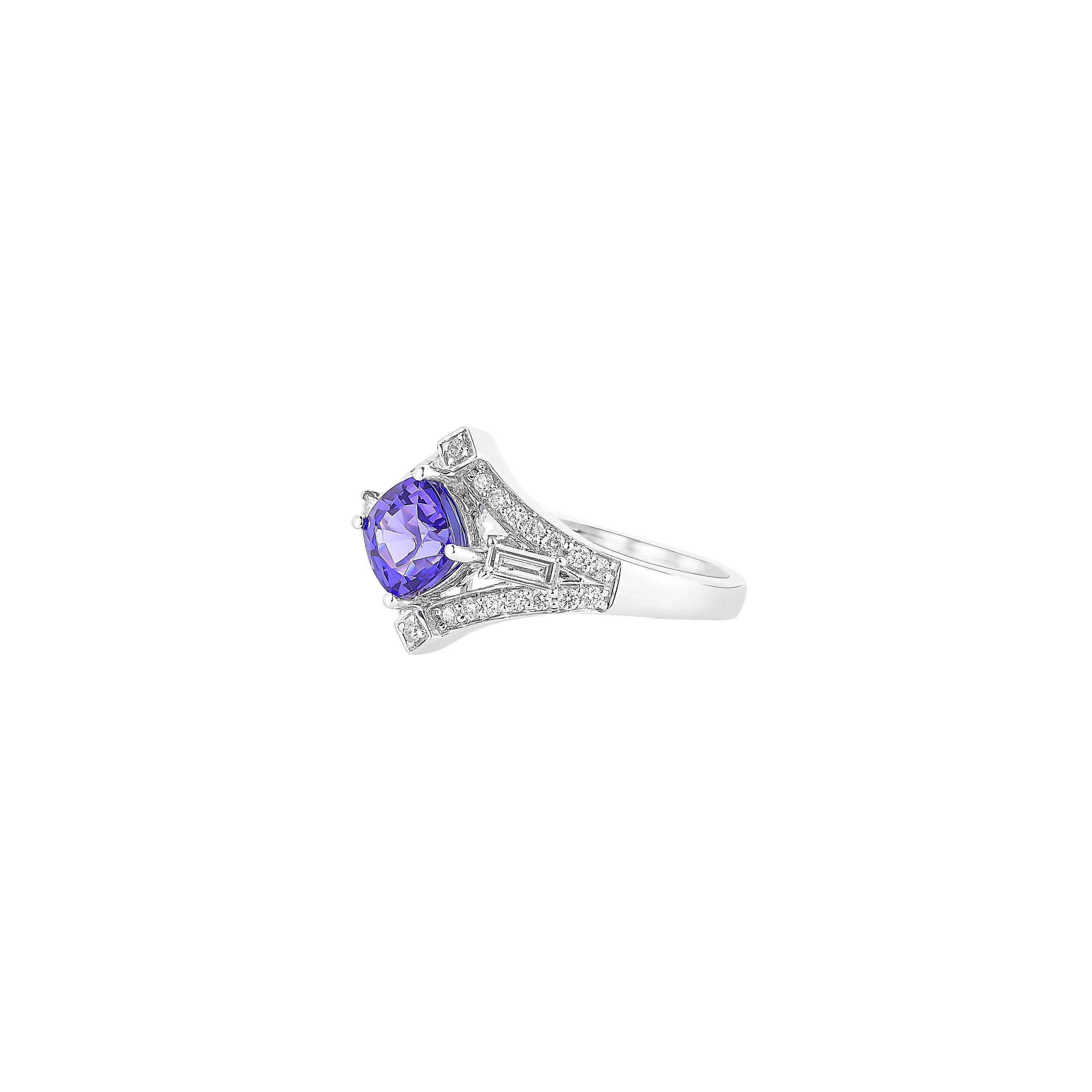 This collection features a selection of the most tantalizing Tanzanites. This enchanting East African gemstone can only be procured from one mine in the foothills of Mount Kilimanjaro, Tanzania. We have accented the rich purple-blue hues of this