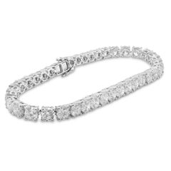 12 Carat 'Tennis Bracelet' White Diamond Eternal : A Circle of Endless Sparkle