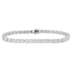 Bracelet de tennis 12 carats en diamant blanc éternel : un cercle d'étincelles sans fin