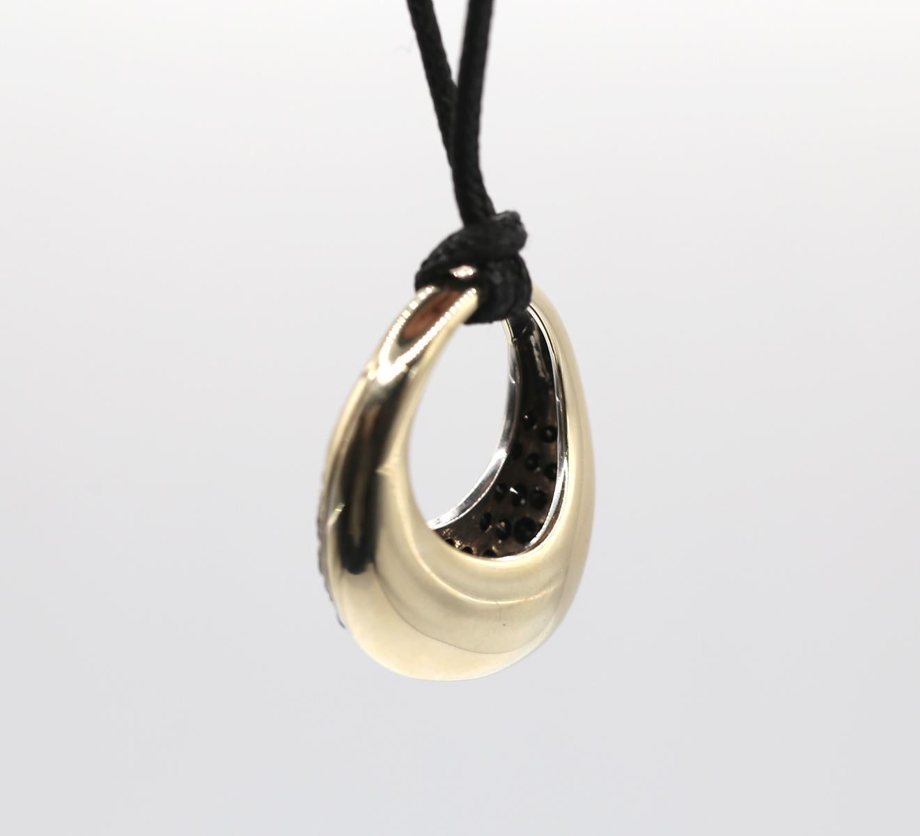 Anhänger mit 1,2 Karat schwarzen Diamanten, 1990 1