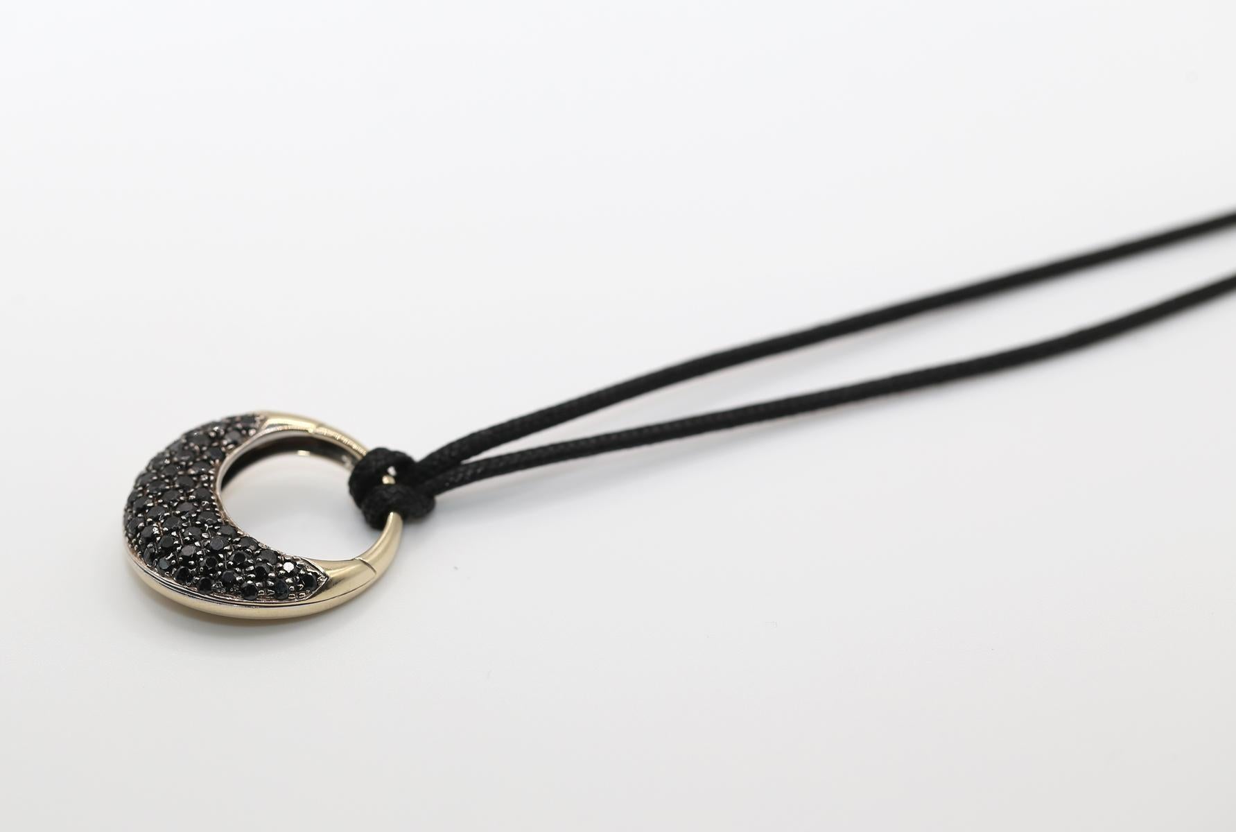 Anhänger mit 1,2 Karat schwarzen Diamanten, 1990 3