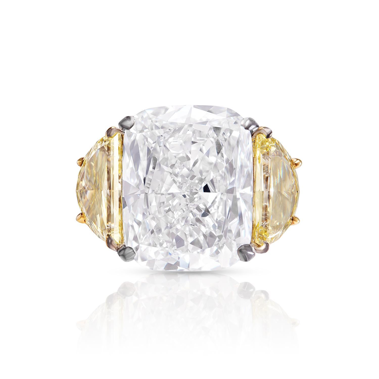 Looking for a truly stunning and unique diamond ring? Look no further than an earth mined diamond! Featuring a 10.01 carat weight in a gorgeous, cushion-cut design, this ring is sure to catch everyone's eye. It is made with platinum and 18-karat