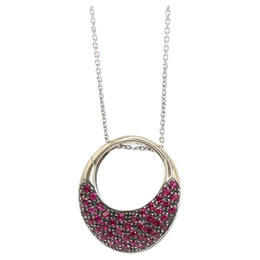 1.2 Carats Rubies 18K Gold Ring Pendant Transformer Chain, 1990