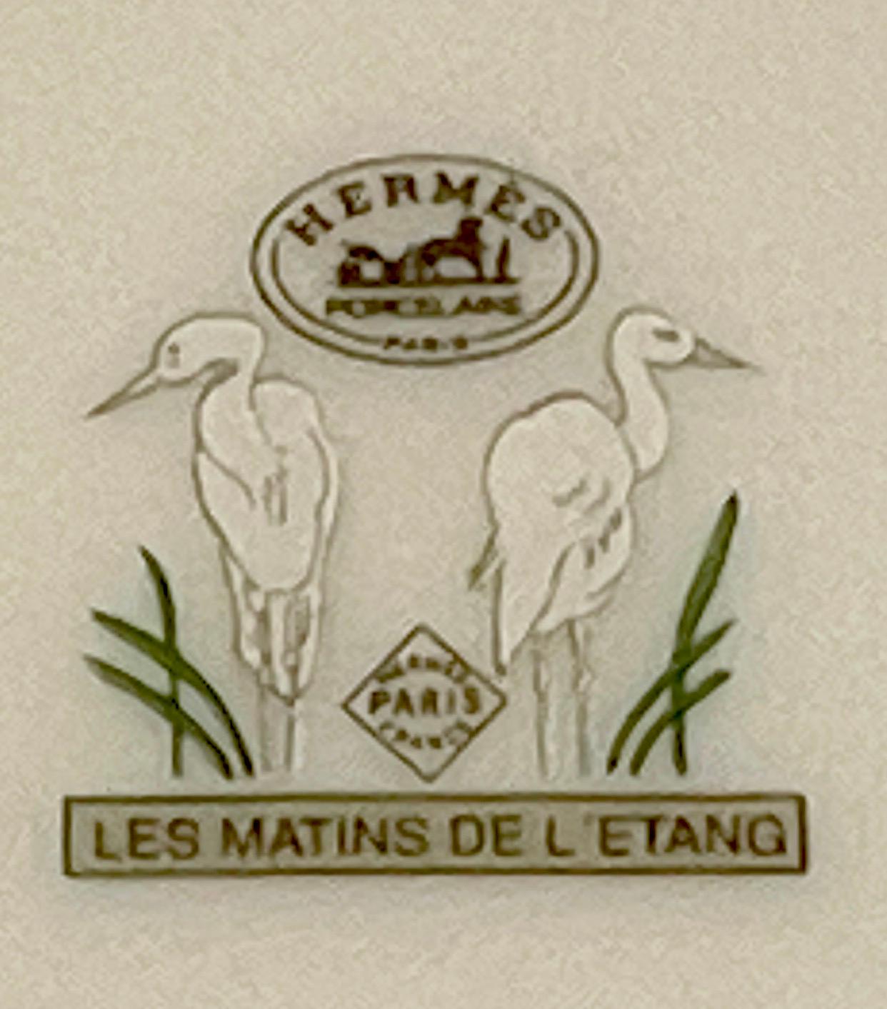 Gilt Charger 'Les Matins de L'Etang' by HERMES