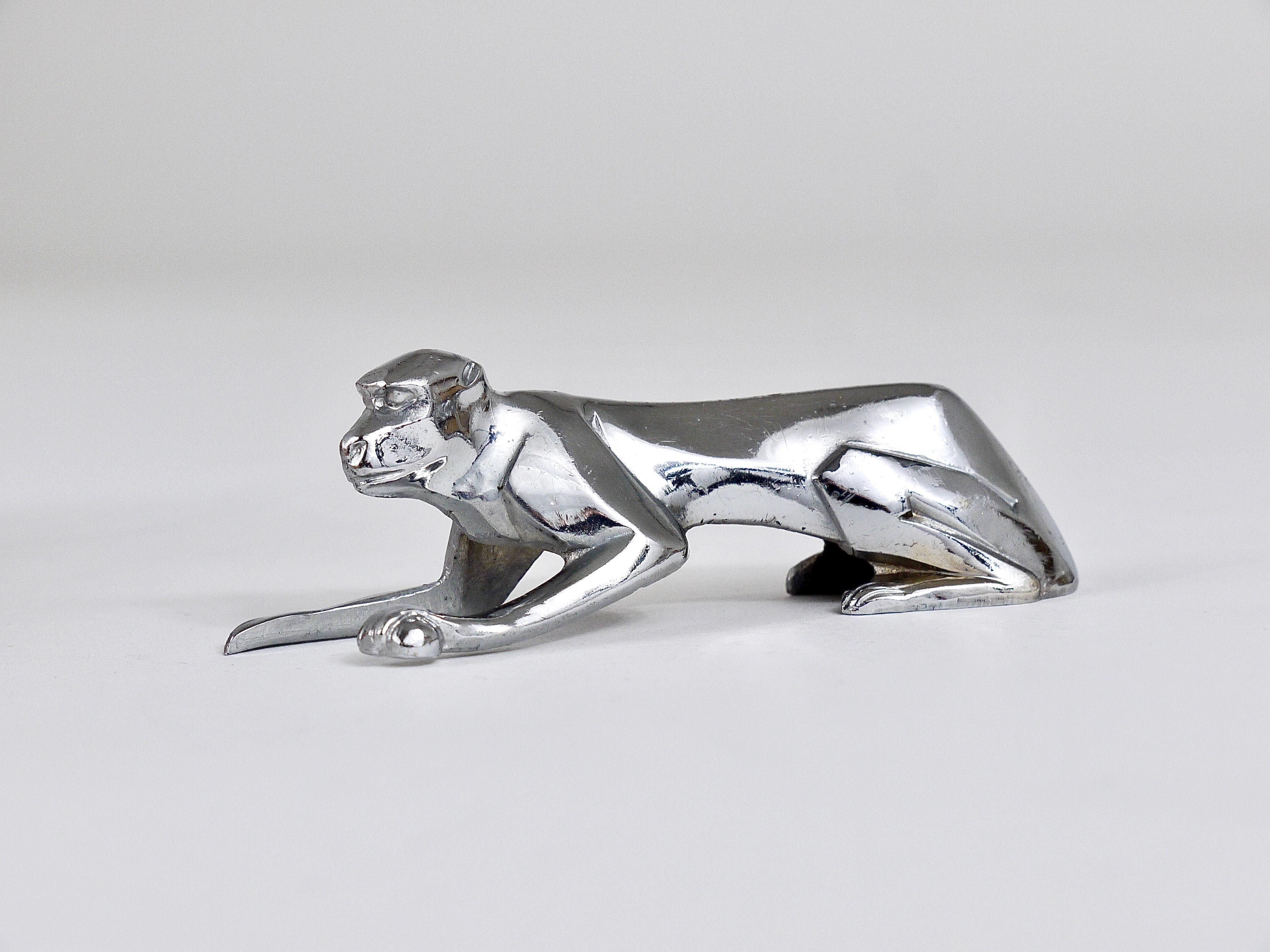 12 Charming Art Deco Animal Sculpture Nickel-Plated Knife Rests, France, 1930s 13