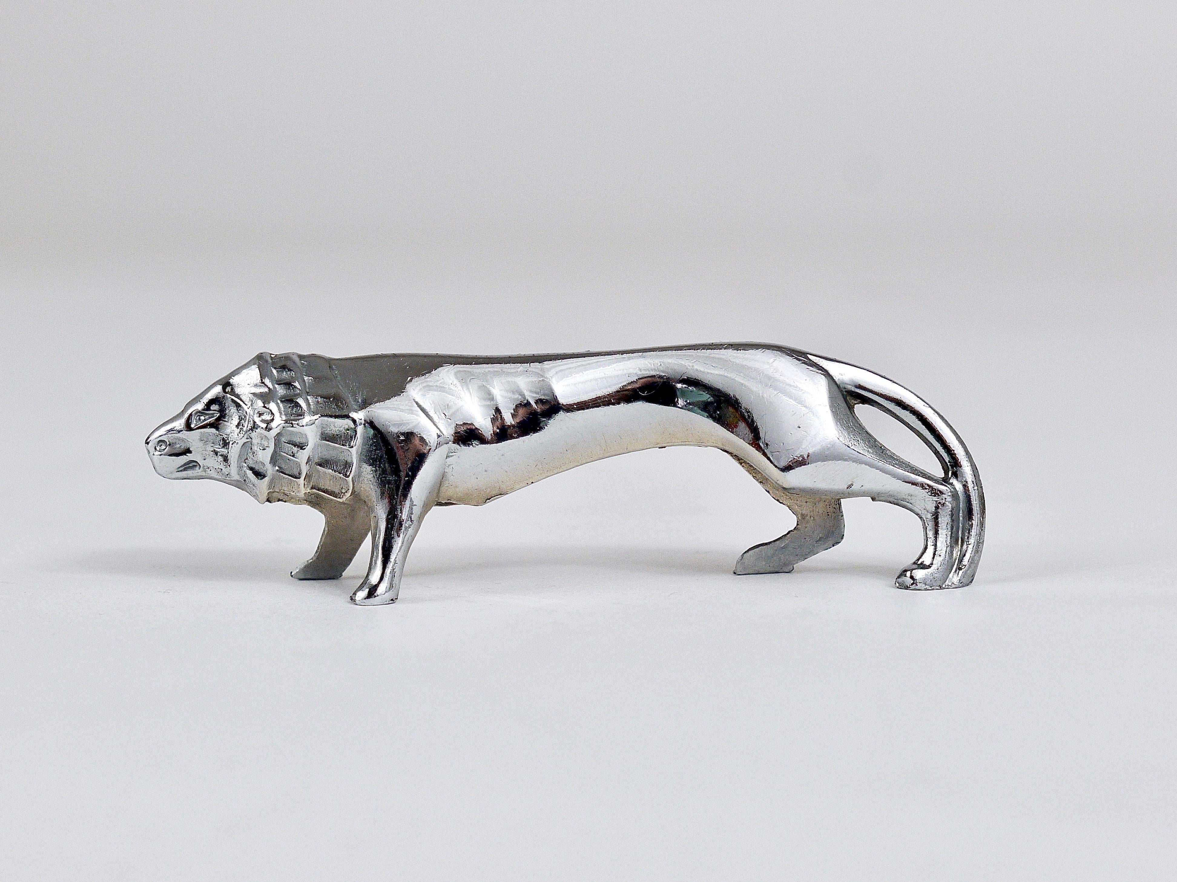 12 Charming Art Deco Animal Sculpture Nickel-Plated Knife Rests, France, 1930s 14