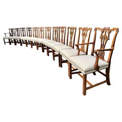 12 Chippendale Dining Chairs