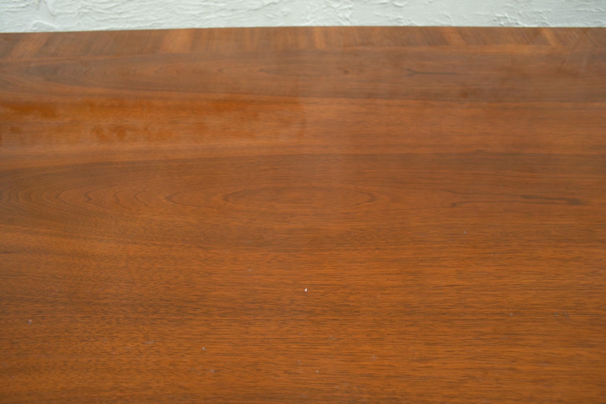 12' Conference or Dining Table by Standard Furniture Company in Walnut & Brass 8