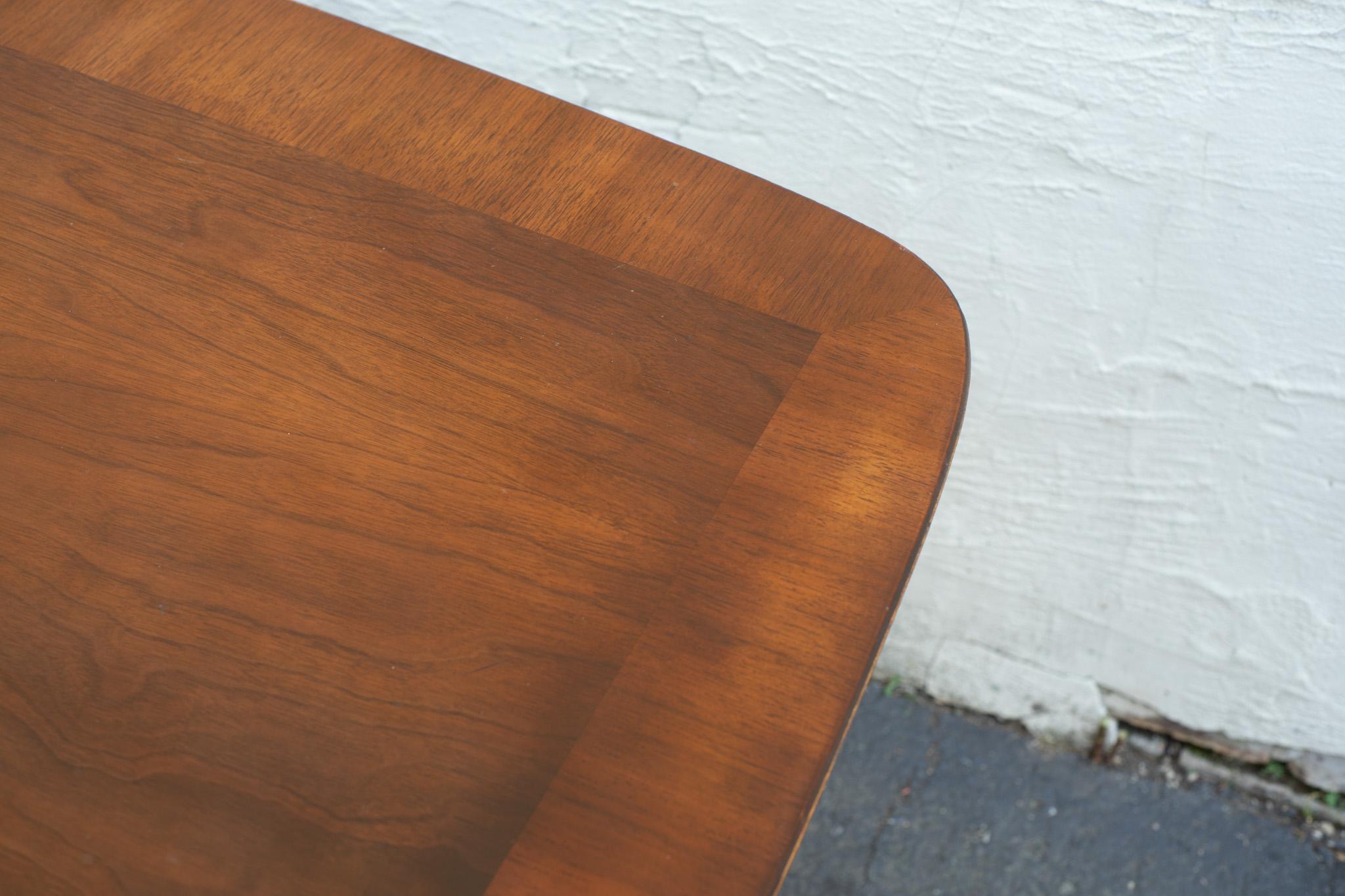 12' Conference or Dining Table by Standard Furniture Company in Walnut & Brass 11