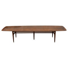12' Conference or Dining Table by Standard Furniture Company in Walnut & Brass