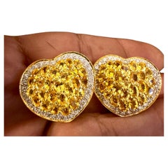 12 Ct Natural Ceylon Yellow Sapphire
2 Ct Diamond Stud Heart Earrings 18 KYG