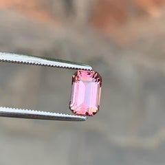 1.2 Ct Natural Pink Tourmaline Gemstone Emerald Cut for Jewellery 7mm