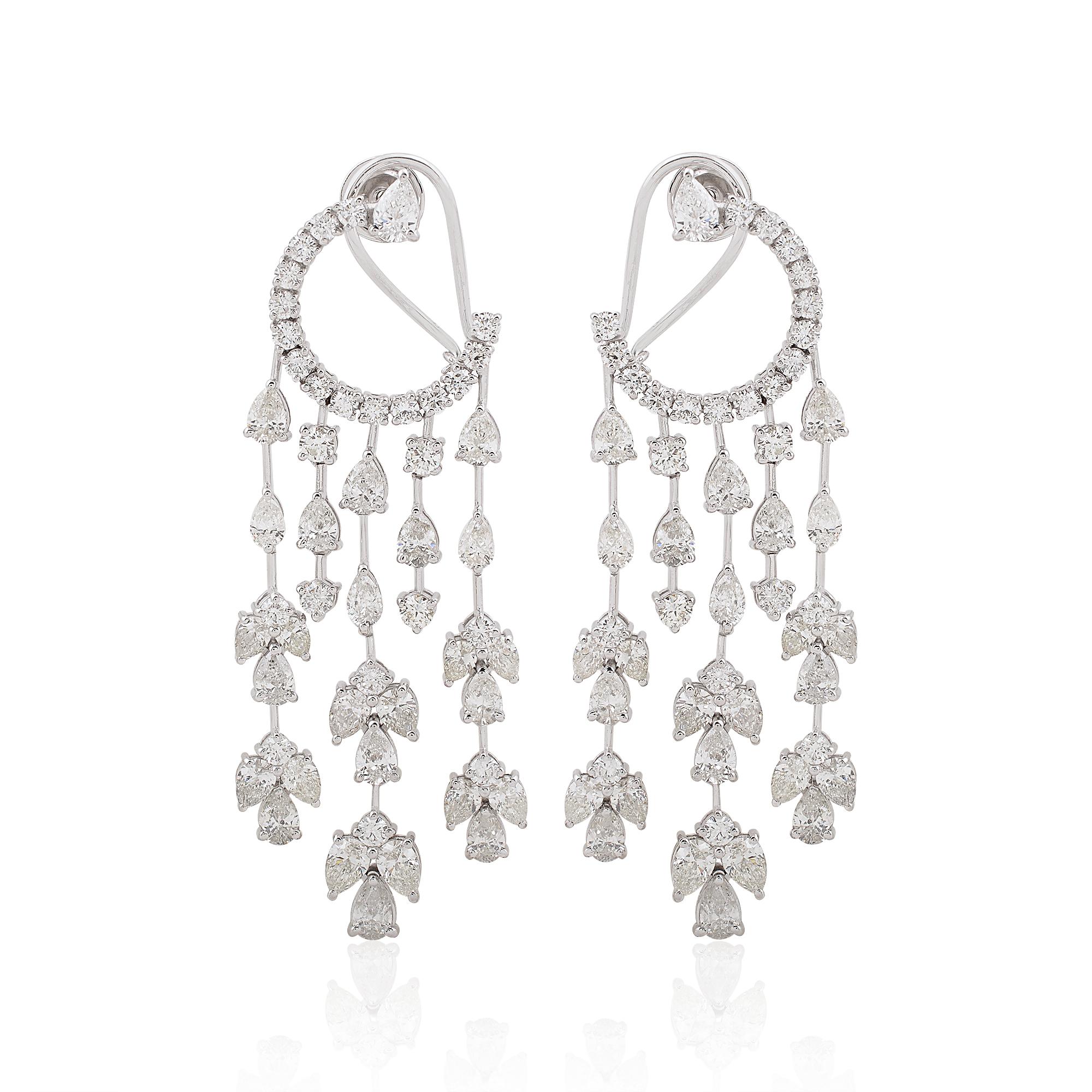 Cast from 14-karat gold, these exquisite earrings are handset with 12.30 carats of sparkling diamonds.

FOLLOW SPECTRUM JEWELS storefront to view the latest collection & exclusive pieces. Spectrum Jewels is proudly rated as a Top Seller on 1stdibs