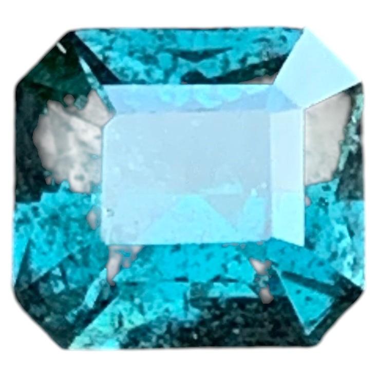 1.2 Cts Teal Blue Color Emerald Cut Spinel Gemstone for Jewellery form Africa For Sale