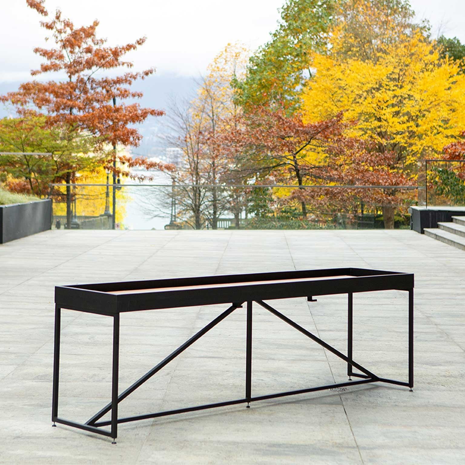 12' Anpassbarer moderner Shuffleboard-Tisch „The Break“ für den Außenbereich (Pulverbeschichtet) im Angebot