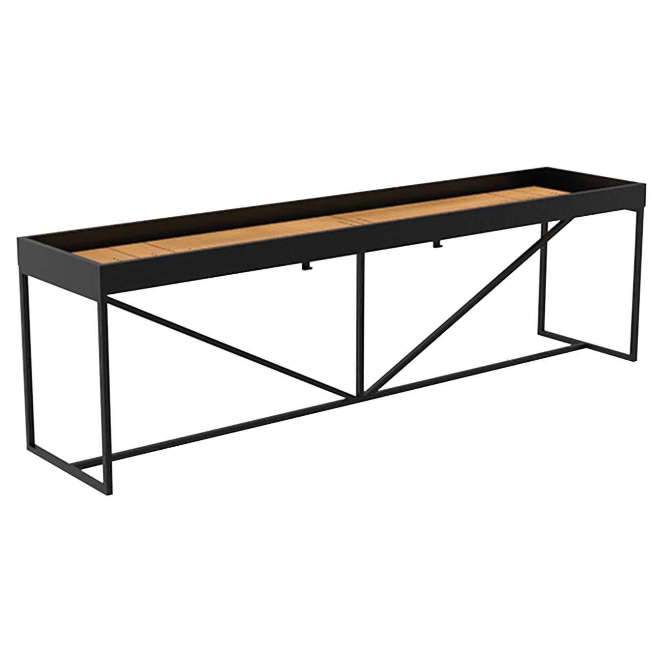 12' Customizable Modern "The Break" Outdoor Shuffleboard Table For Sale