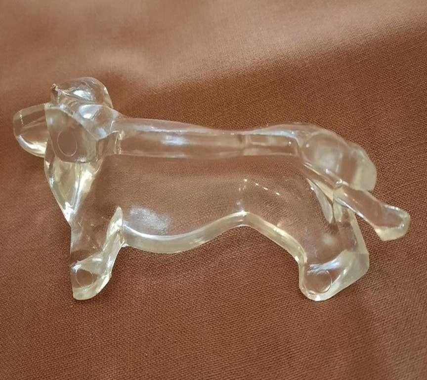 French 12 Dachshund Lucite Knife or Chop Stick Rests Rests For Sale