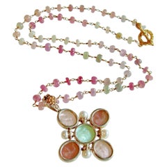 12 Days of Christmas - Sapphire Beads w Multicolored Cherubs Pearls Anhänger