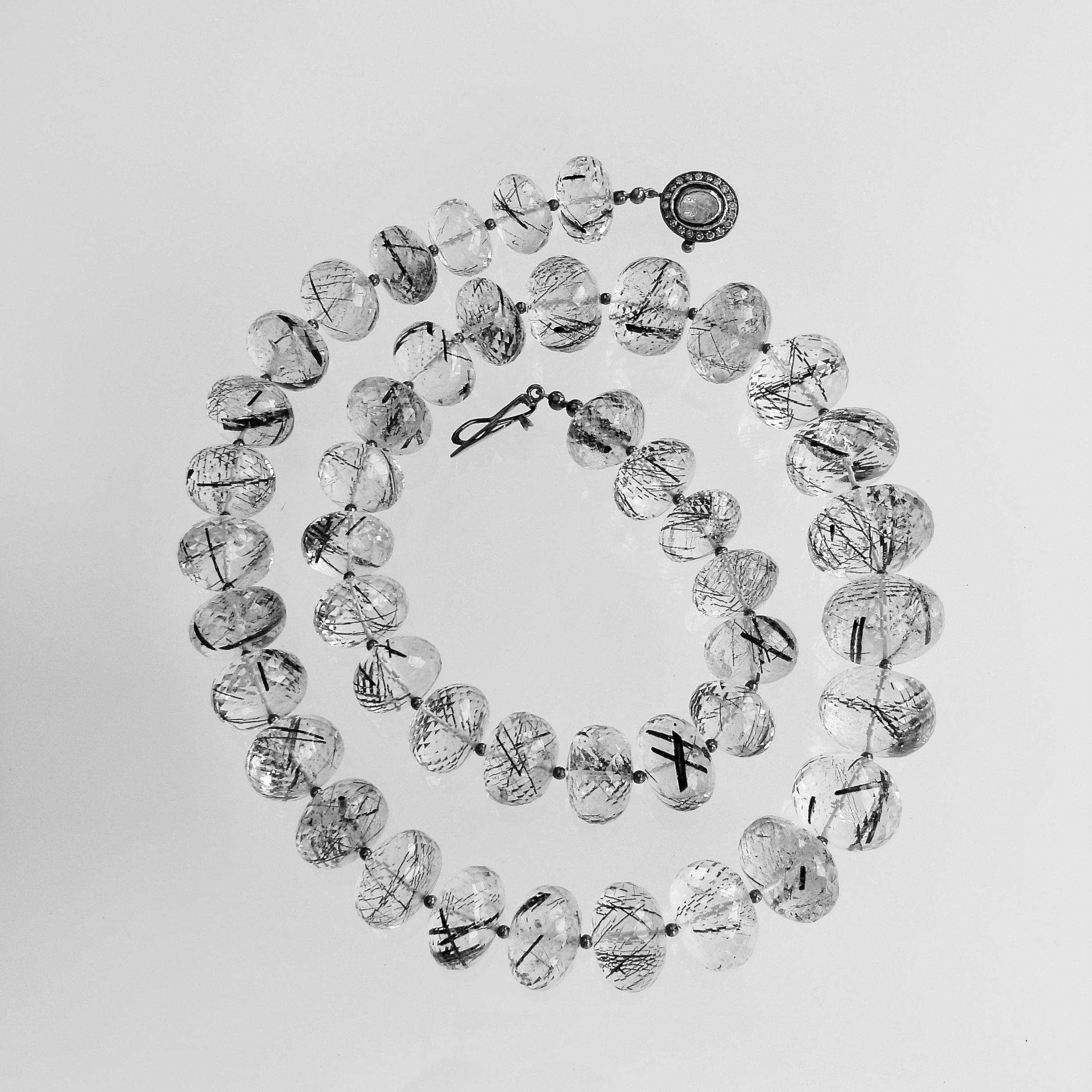 Certainly, tourmilated quartz is considered one of nature’s oddities. Essentially, it is crystal quartz crystals embedded with black tourmaline “needles”. Many times the needles are extremely fine and densely packed - to the point it almost creates