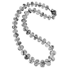12 Tage Weihnachtsgeschenk – Matinee-Halskette aus Turmilated-Quarz und Polki-Diamant