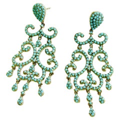Boucles d'oreilles Dina 12 jours de Noël - Turquoise