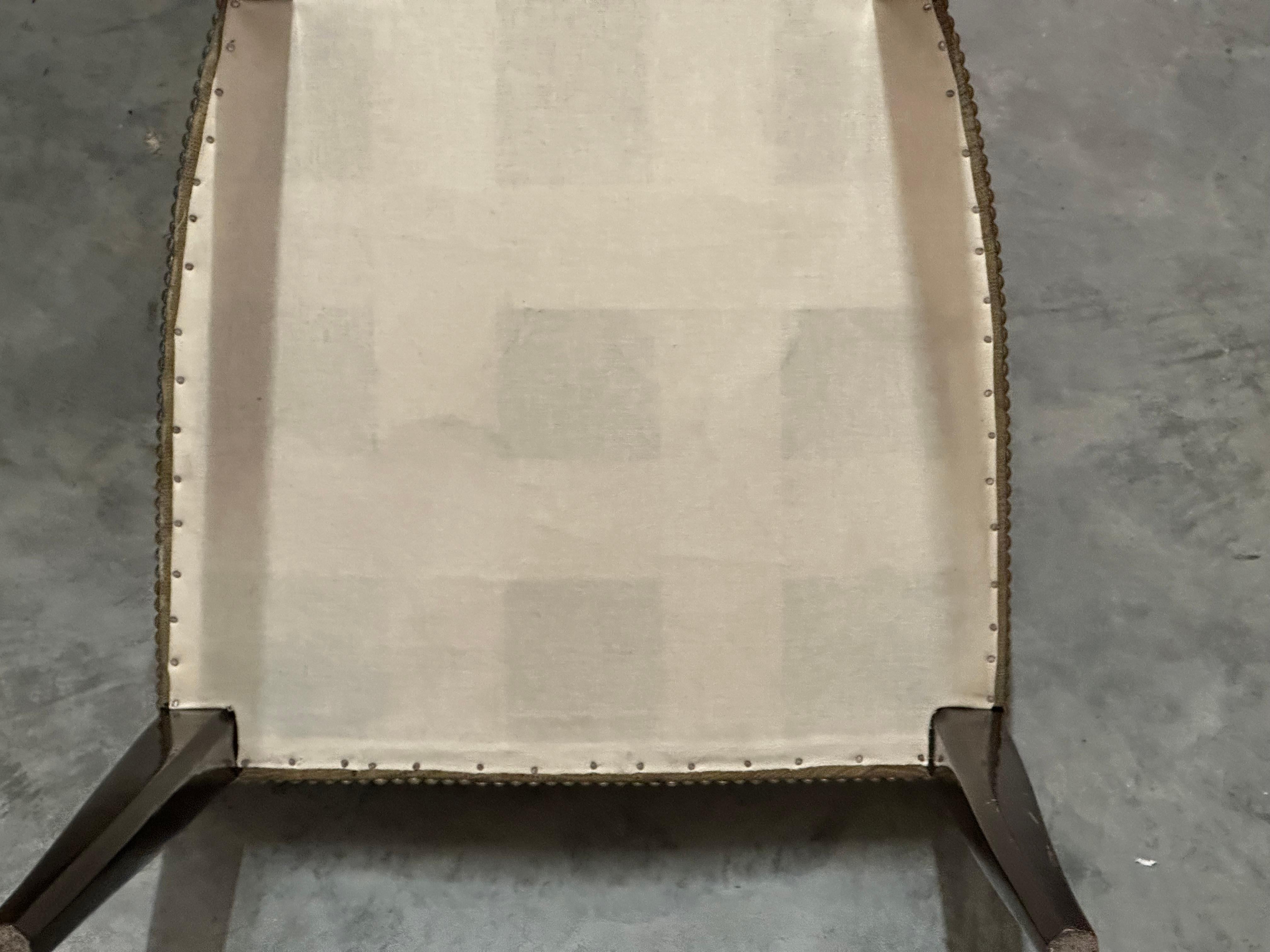 12 Dining Chairs Art Deco in Leather, Italian For Sale 12