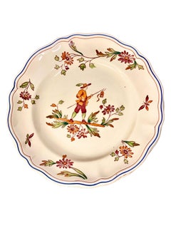 12 Dinner Plates 'Moustiers' by Longchamp France