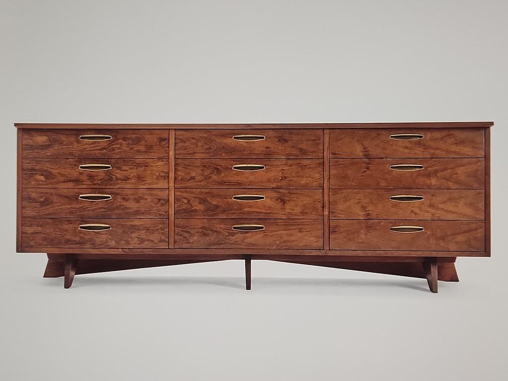Cómoda de 12 cajones George Nakashima Orígenes Widdicomb 1959 Moderno de mediados de siglo en venta