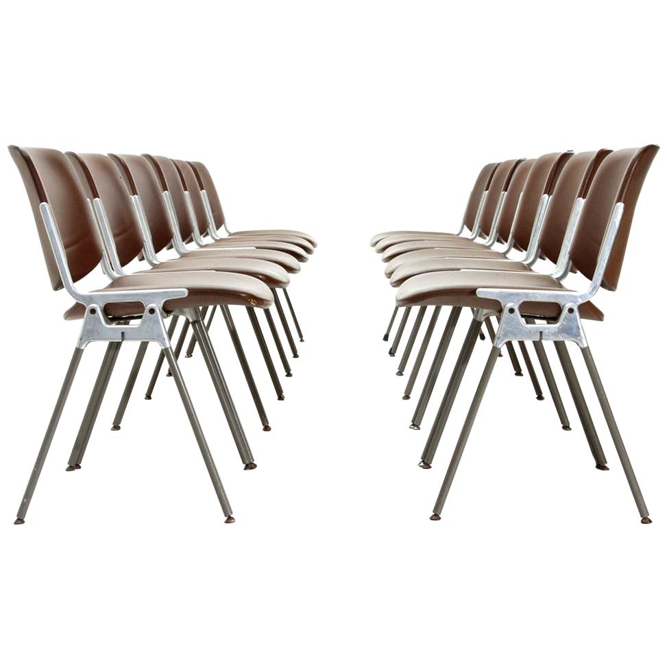 12 ‘DSC 106’ Chairs by Giancarlo Piretti Per Castelli, 1960s
