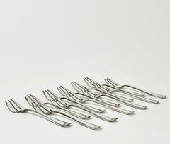 12 Dutch Silver Oyster Forks by Gerritsen and Van Kempen