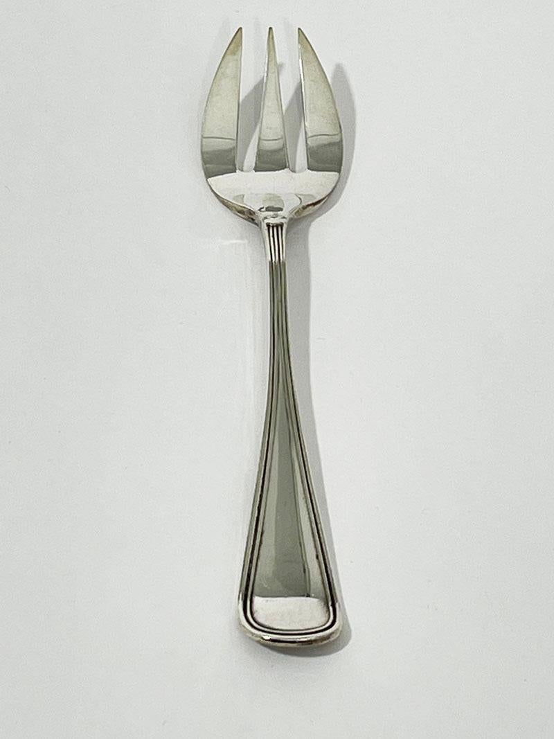 12 Dutch Silver Oyster Forks by Gerritsen and Van Kempen In Good Condition In Delft, NL
