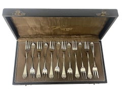 12 Dutch Silver pastry forks by Gerritsen and Van Kempen