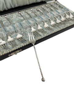 12 Dutch Silver Pickle forks by Gerritsen, 1906