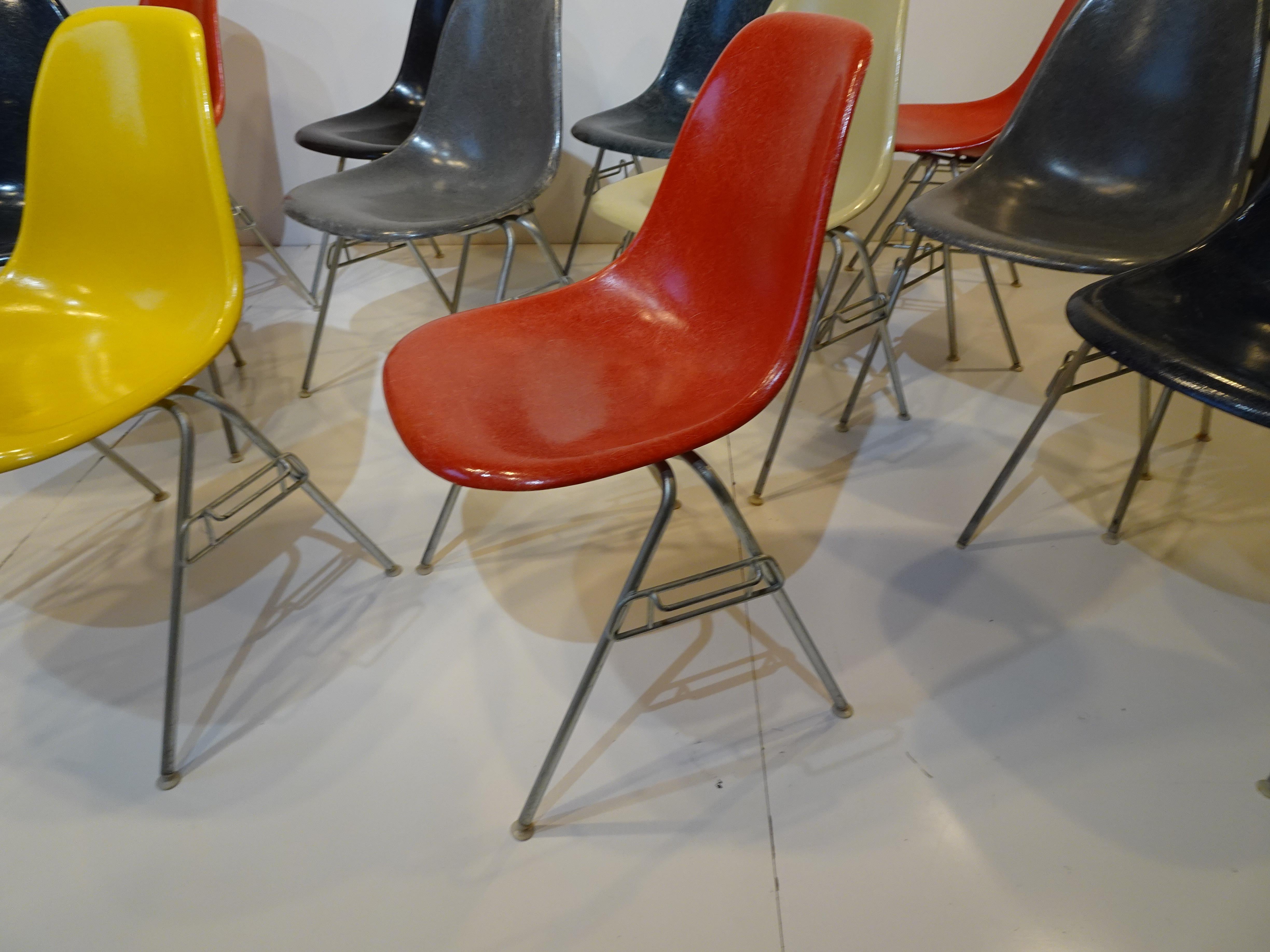 12 Eames Stacking DSS Side Chairs for Herman Miller 4