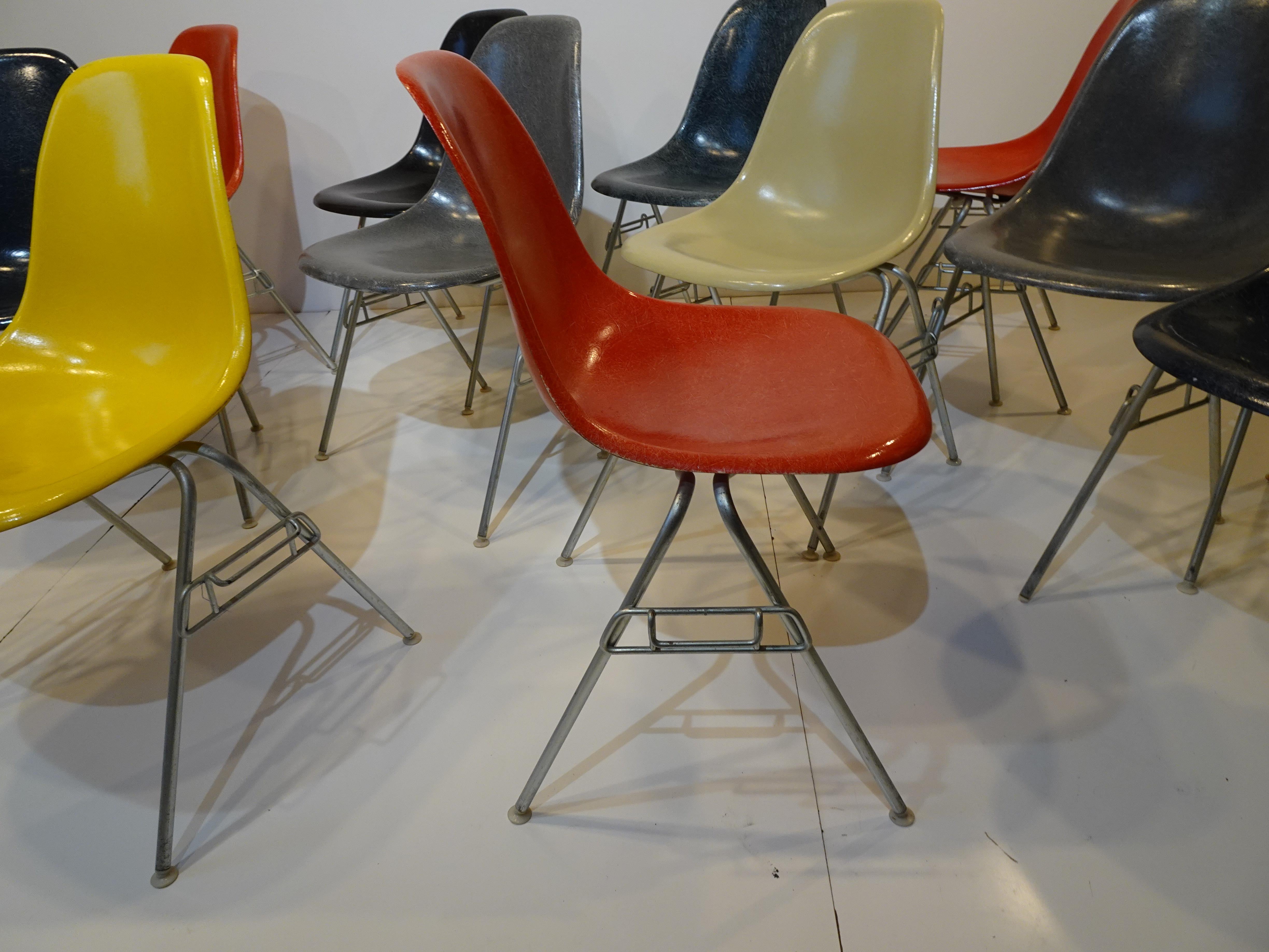 12 Eames Stacking DSS Side Chairs for Herman Miller 1