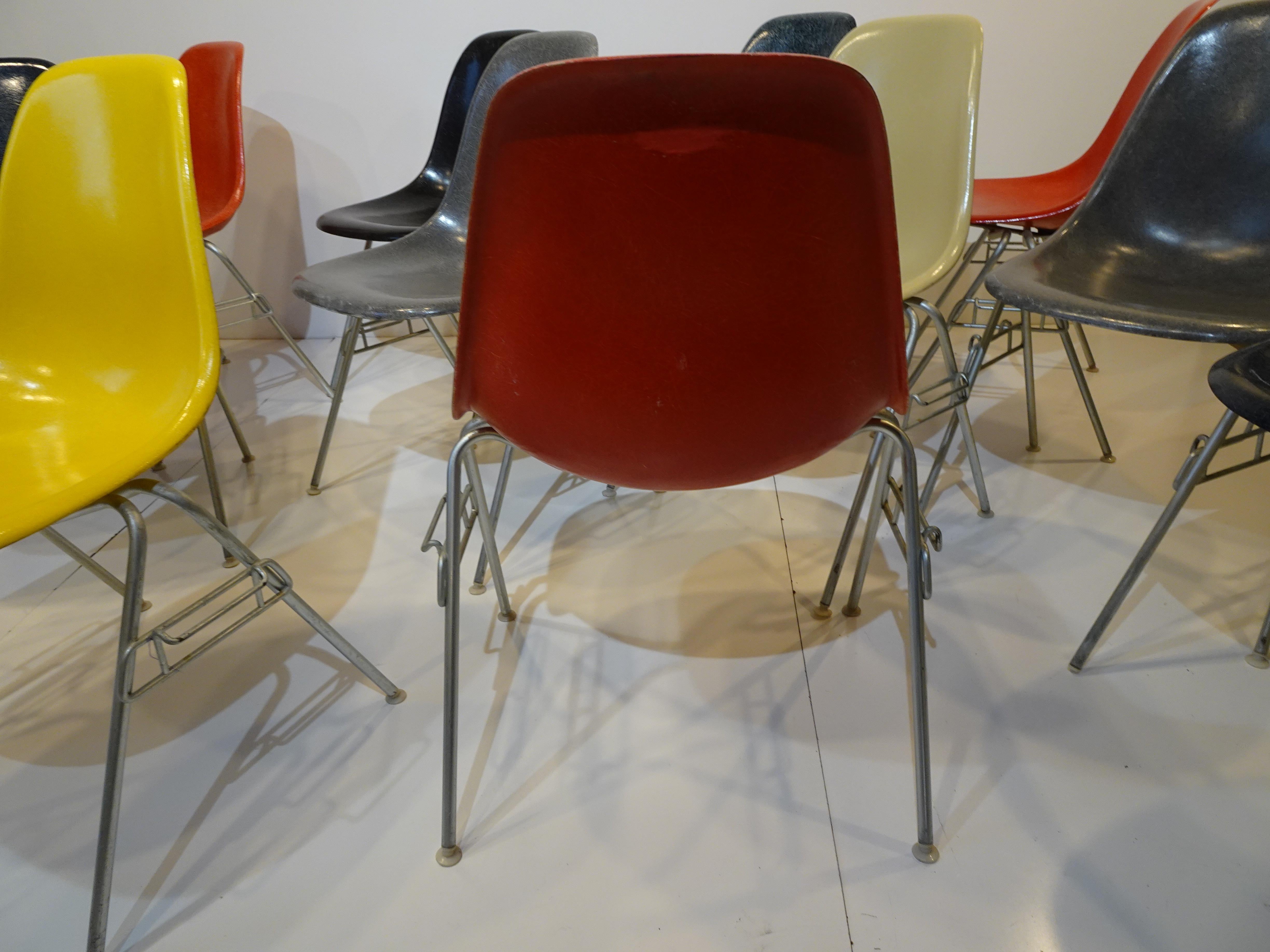 12 Eames Stacking DSS Side Chairs for Herman Miller 2