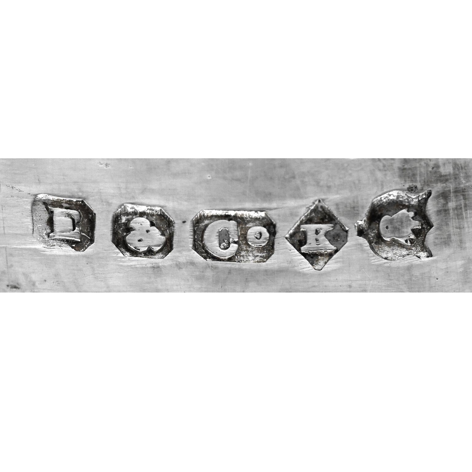12 Elkington & Co. Silberblech Serviettenringe c1849, Schachtelverpackt (Mittleres 19. Jahrhundert) im Angebot