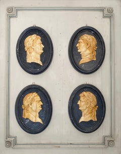 12 Emperors in Yellow Sienna Marble and Black Marquina, 20th Century