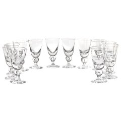 12 Exceptional Modernist Steuben Baluster Water Goblets
