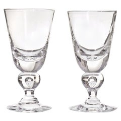 12 Exceptional Modernist Steuben Baluster Water Goblets