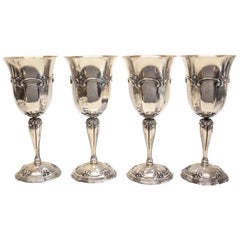 12 Exquisite Buccellati Sterling Silver Goblet Beakers in Grande Imperiale