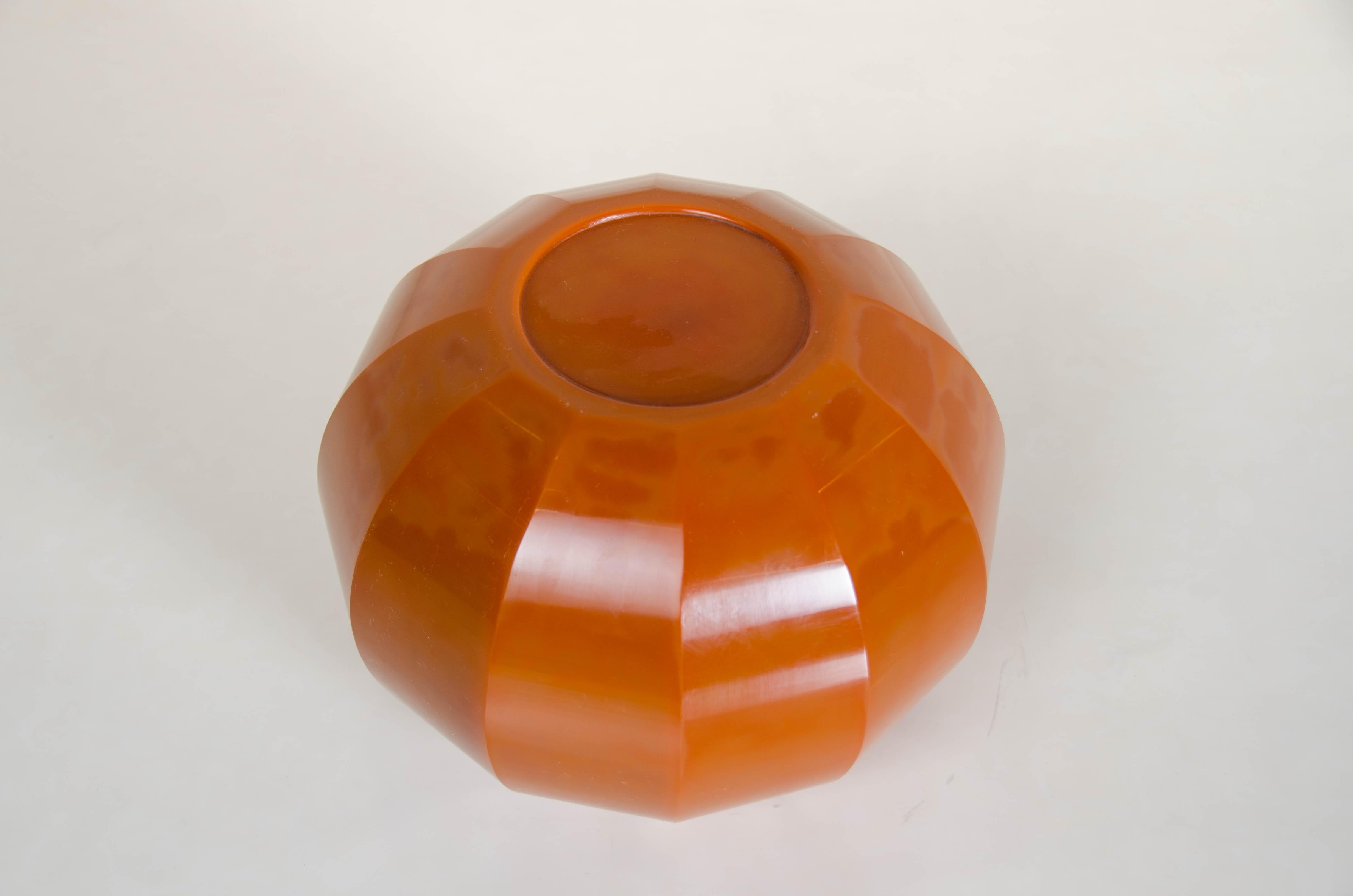 Contemporary 12 Facet Jarlet, Mila Peking Glass by Robert Kuo, Hand Blown Glass, Limited