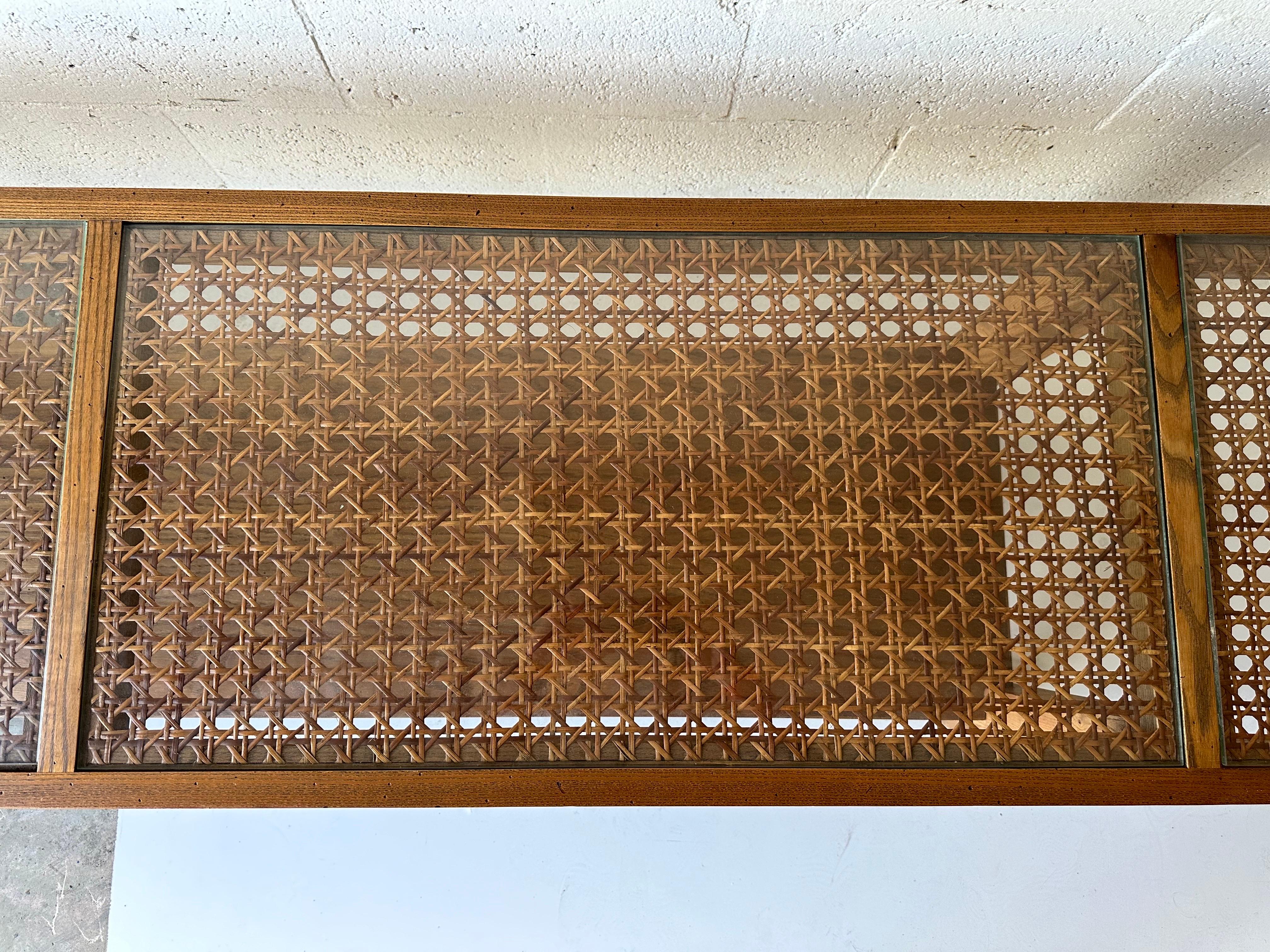 12 Feet long Cane Low Console Table For Sale 4