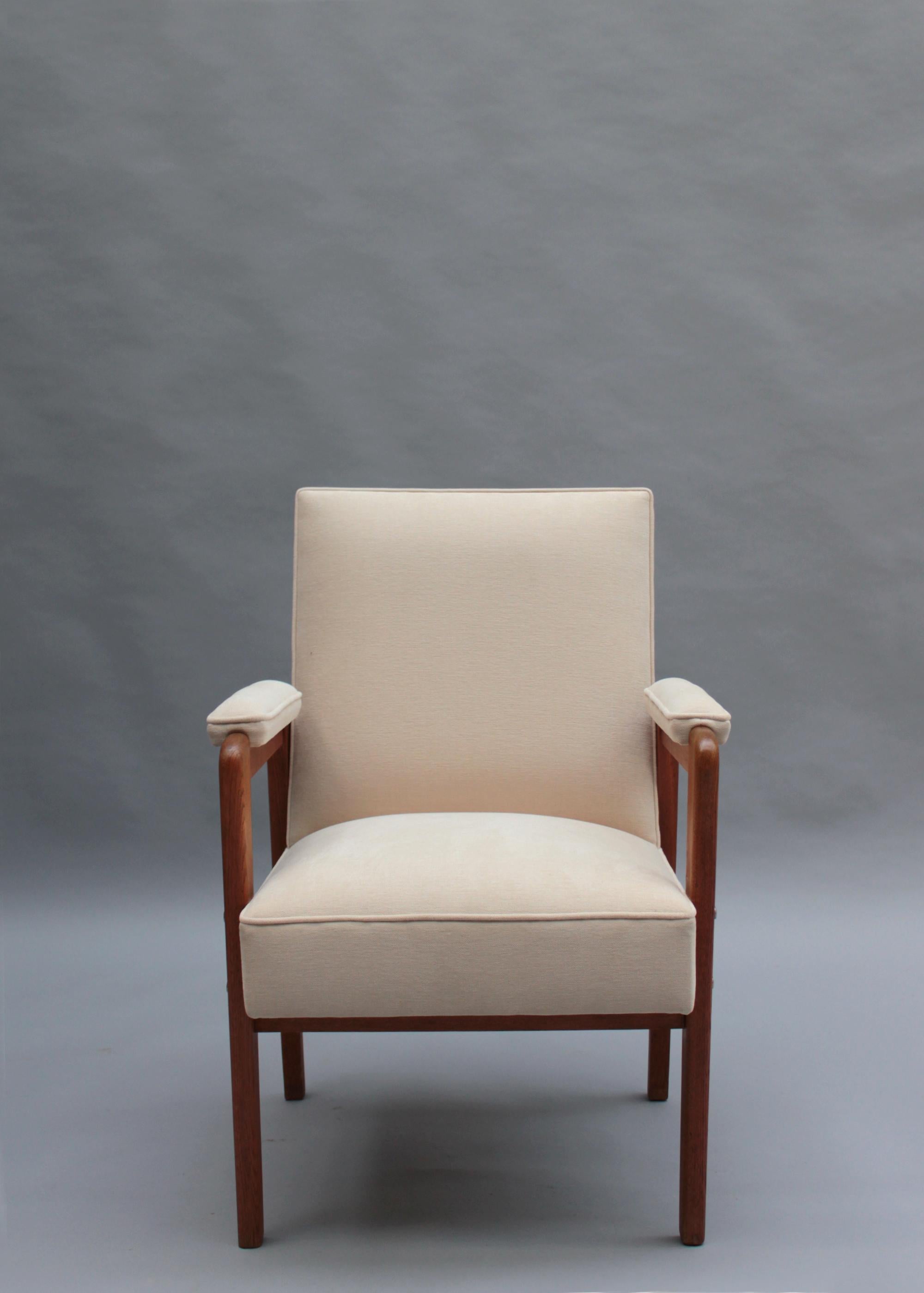 12 Fine French 1950s Oak Armchairs by Marcel Gascoin 6